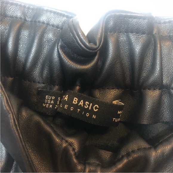 Zara mini color block multi fabric mini skirt - Picture 2 of 5